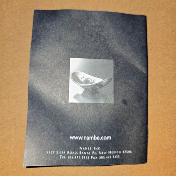 Nambe Studio Panza Pillar Candle Holder Candle Box Care Guide 1998 Fred Bould NM - Picture 12 of 13